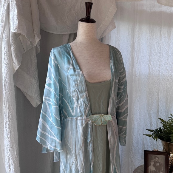 Nour & The Merchant Fairycore Flowy Powder Blue Butterfly Dress - Picture 8 of 10